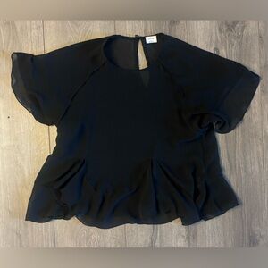 Wilfred Black Sheer Blouse